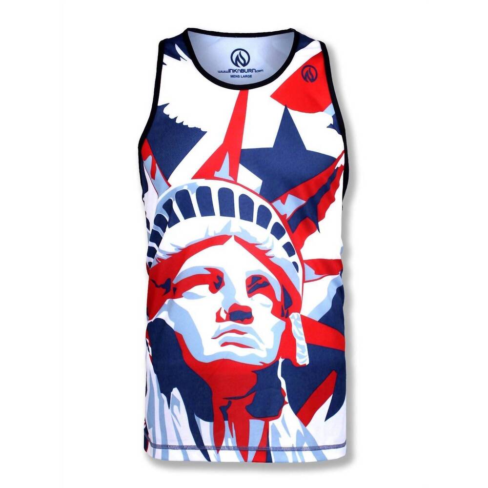 NEW INKNBURN men's liberty & justice singlet in multi